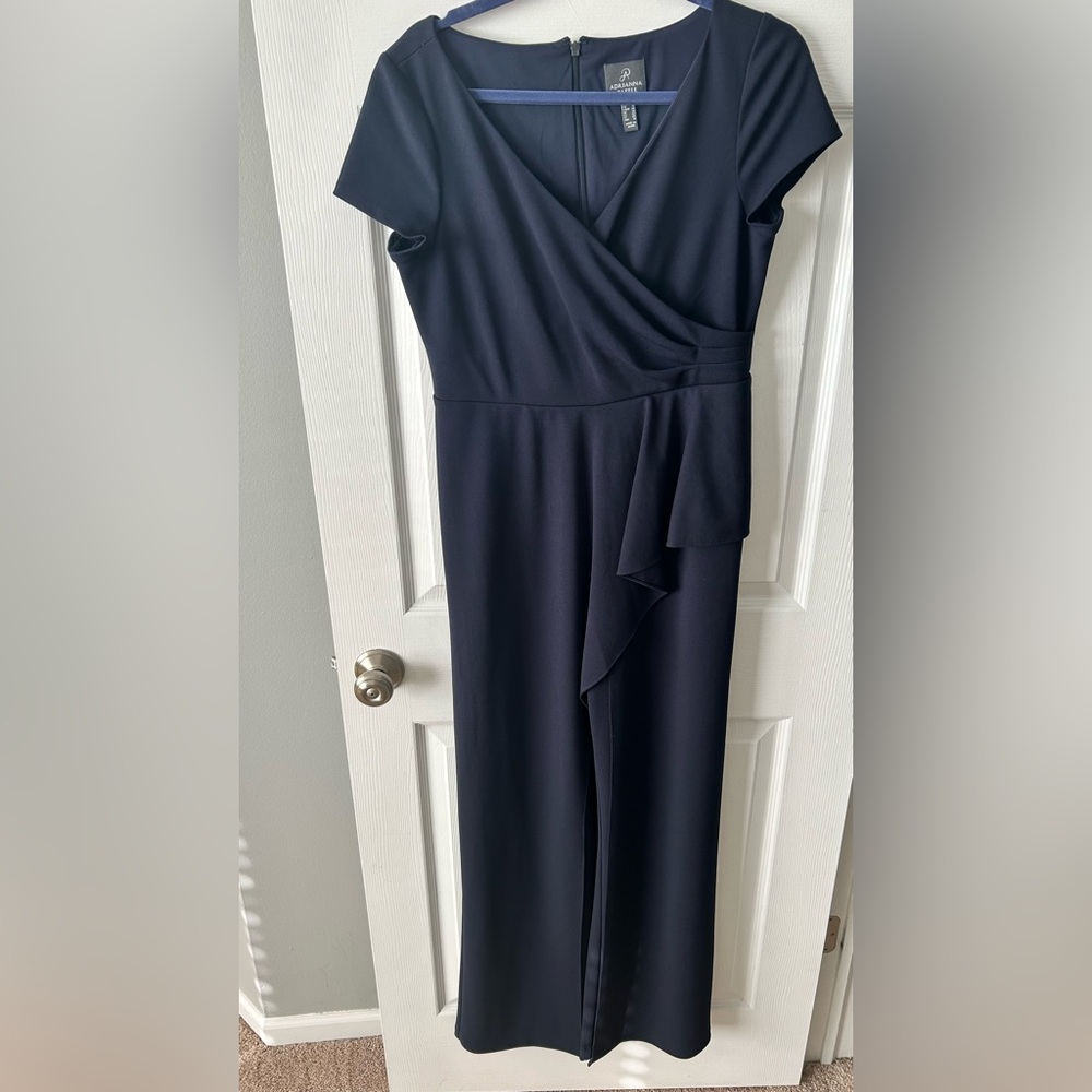 Elegant Navy Blue Professional Pant Suit Dress